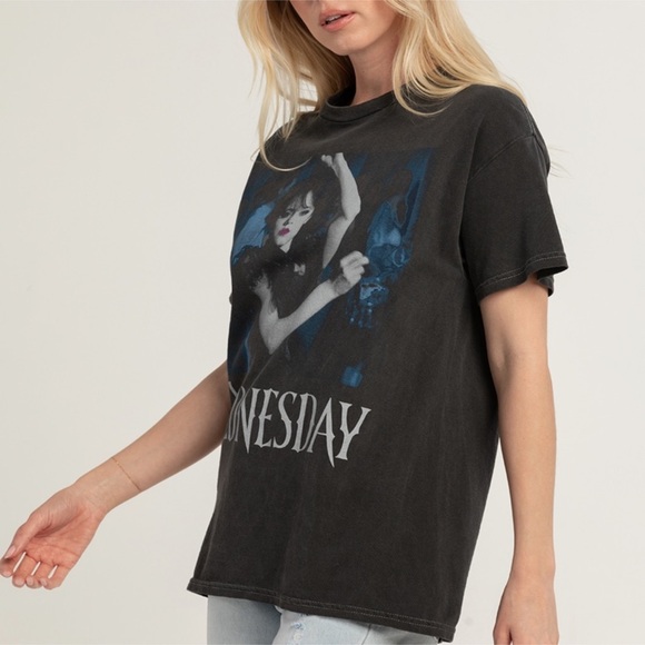 NWOT Wednesday Addams Graphic Tee - Picture 2 of 8